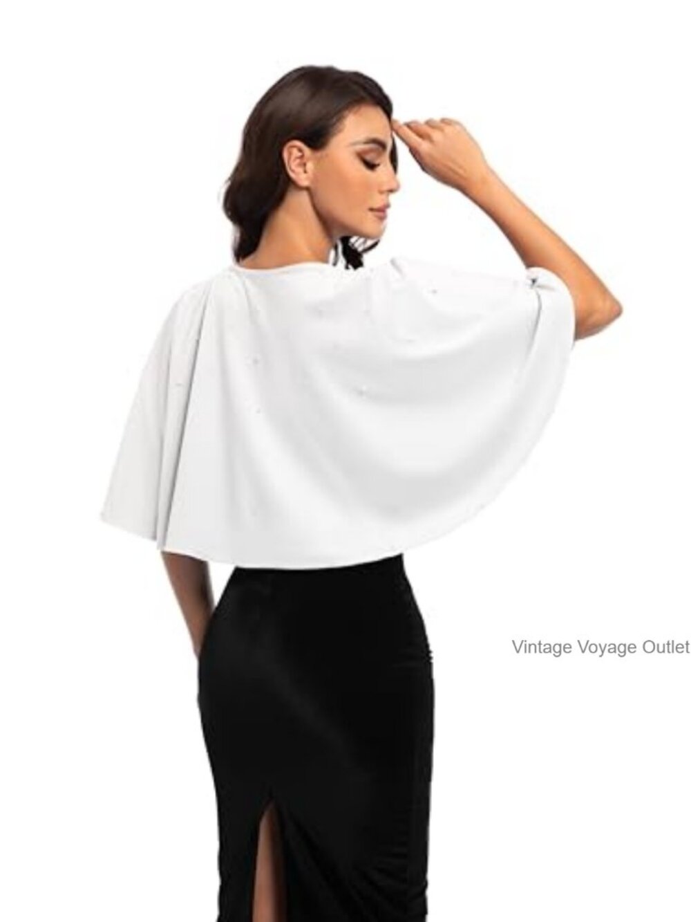 Soft Plush Shawl Wrap Shrug Handcrafted Beads Evening Wedding Cover Up
